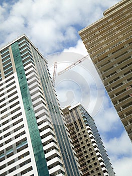 Unfinished buildings ground view