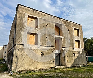 unfinished bunker conversion into apartment building