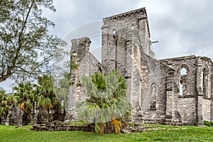 The Unfinished Church in Saint George, Bermuda. This is a church that began being built in 1874. However, it was never completed photo