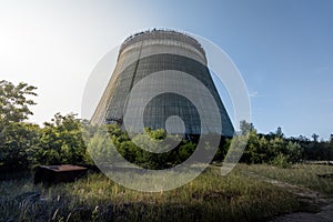 Unfinished Cooling Tower of Chernobyl Nuclear Power Plant - Chernobyl Exclusion Zone, Ukraine