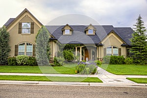 Unfinished house in construction