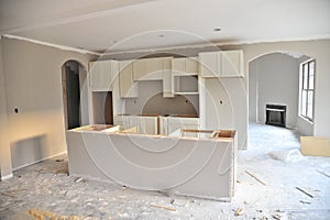 Unfinished kitchen in new home