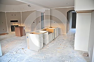 Unfinished new home kitchen photo