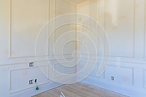 Plasterboard interior room new construction of drywall