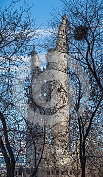 The unfinished TV Tower in Yekaterinburg in Russia was detonated