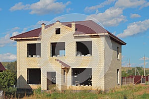 Unfinished two-storeyed country house