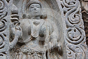 Unfinished wall carving at hoysaleswara temple