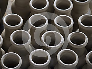 Unfired clay pottery pattern