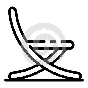 Unfolded chair icon, outline style