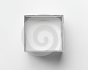 Unfolded paper box template, 3D render.