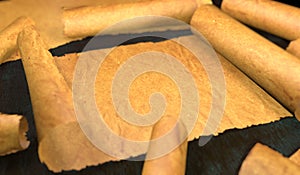 Unfolding Old Paper Scroll 3D