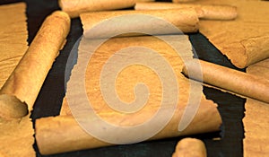 Unfolding Old Paper Scroll 3D