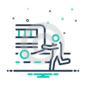 Mix icon for Unfortunately, unluckily and sadly