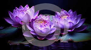 unfurling purple lotus flower