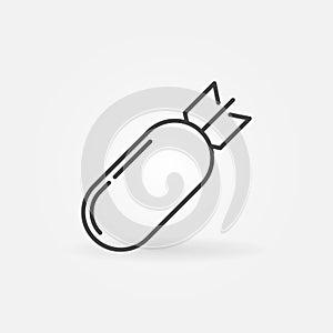 Unguided bomb vector concept icon in thin line style photo