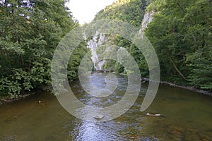 Crisul Repede river, near Unguru Mare Cave. Apuseni Mountains, Romania. photo