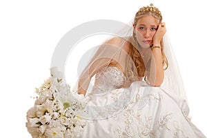 Unhappy bride