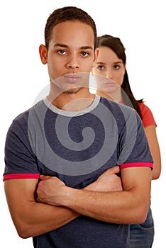 Unhappy couple