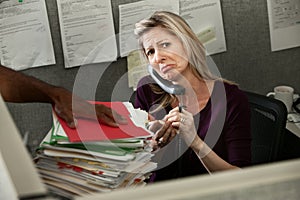 Unhappy Office Woman