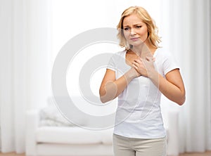Unhappy woman suffering from heartache