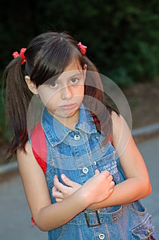 Unhappy young girl