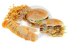 Unhealthy food composition photo