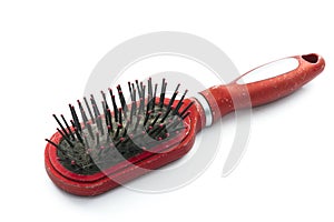 Unhygienic hairbrush