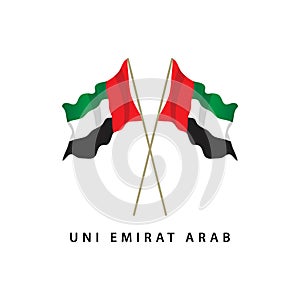 uni Emirat Arab Flag Vector Template Design Illustration