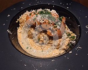 Uni pasta premium japanese cuisine dinner