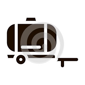 Uniaxial Trailer Vehicle Vector Icon