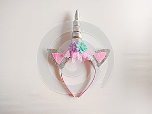 unicorn bandana for girls silver horn