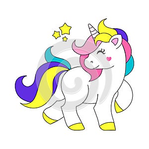 Unicorn. Beautiful vector unicorn illustration