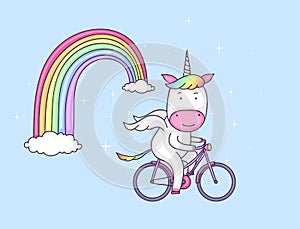 Unicorn on a bicycle