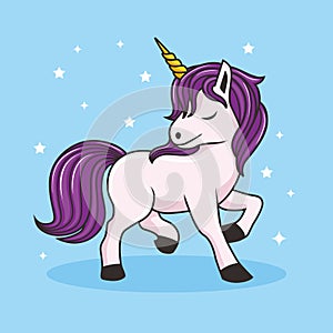 Unicorn Cartoon Pegasus Illustration Vector