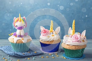 Unicorn cupcake for a party