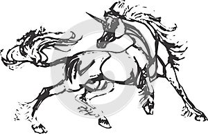 Unicorn design clip art