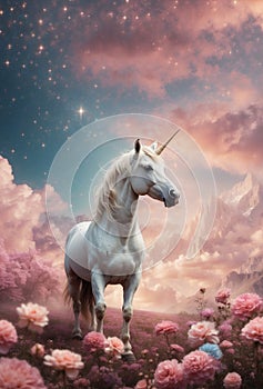 Unicorn Dreamworld - AI-art - Fantasy world