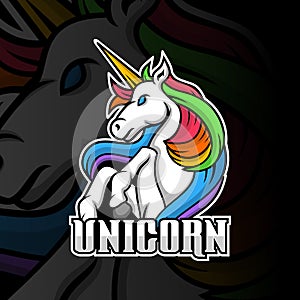 Unicorn Esport logo gaming template