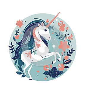 unicorn fairy illustration for your design