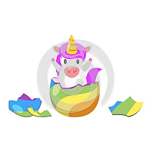 Unicorn hatched from egg