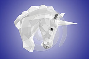 Iimage of the unicorn`s white head