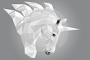 Iimage of the unicorn`s white head