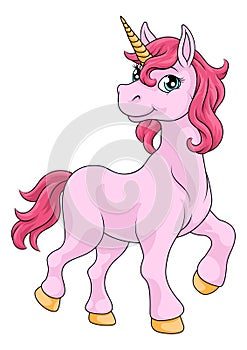 Unicorn Horn Horse Animal Cartoon Mascot From Myth