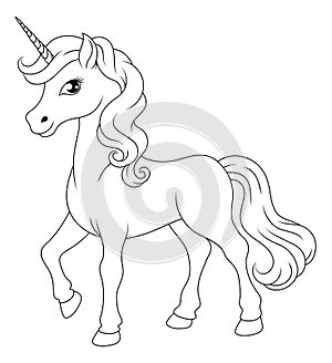 Unicorn Horn Horse Animal Cartoon Mascot From Myth