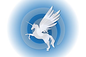 Unicorn horse logo icon vector photo