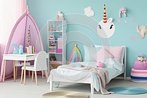 Unicorn kids room. Generate Ai