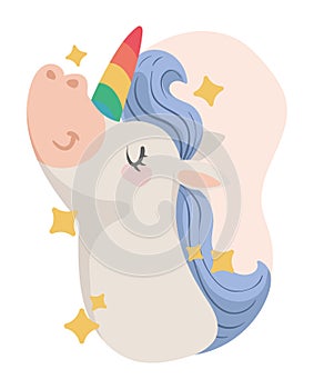 unicorn with LGBTIQ flag