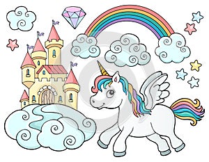 Unicorn and objects theme image 2