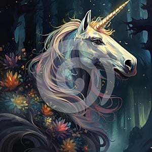 Unicorn pegasus horse illustration artwork