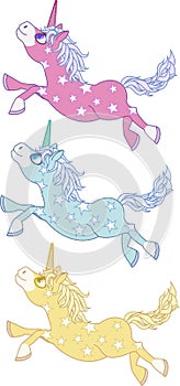 Unicorn Pegasus Vector Illustration